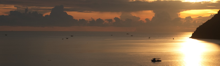 Coucher de soleil à Prachuap Khiri Khan